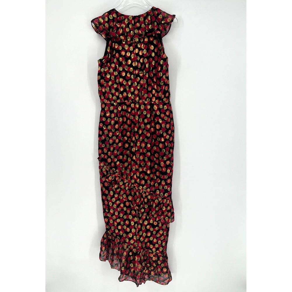 Saloni Anita Dress Womens 10 Floral Polka Dot Event Wedding Metallic Sparkle‎ - Picture 4 of 12